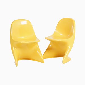 Yellow Casalino Children's Chairs by Alexander Begge for Casala, 1970s, Set of 2