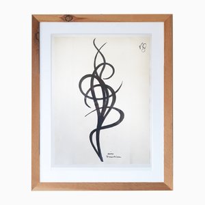 Nino Franchina, Figur, 1960er, Tinte auf Papier, gerahmt