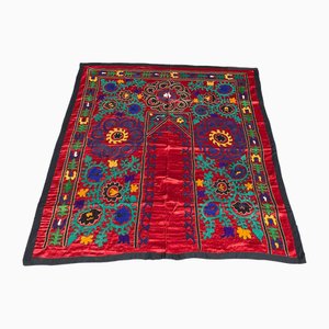Handmade Silk and Cotton Crochet Tablecloth or Tapestry, 1980s