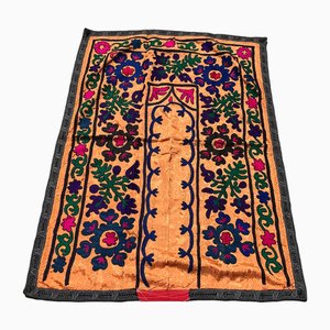 Silk and Cotton Design Crochet Tablecloth or Tapestry, 1970s