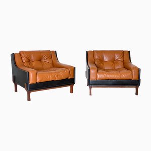Set of Leatherette Chairs in the style of Claudio Salocchi, 1960s