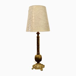Grande Lampe de Bureau en Laiton Estampé, 1890s