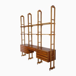 Vintage Italian Walnut Bookcase, 1955