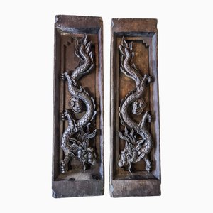 Bas-Reliefs Dragon, 1890s, Set de 2