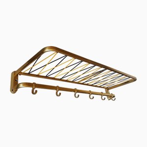 Hollywood Regency Style Wall Coat Rack, 1960s