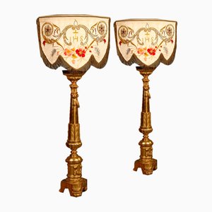 Antique Empire Style Candleholder in Beech