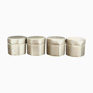 Eichholtz Fabric Covered Stool in Grey, Set of 4