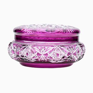 Baccarat Candy Jar in Violet Purple Crystal, 1940