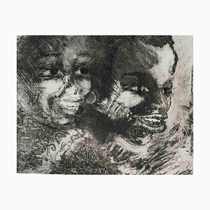 Faces in Black, 20th Century, Ink on Paper
