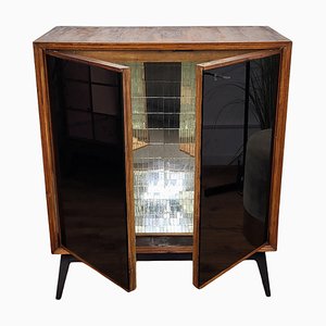 Meuble de Bar Vintage Art Déco en Bois Sculpté, Italie, 1960s
