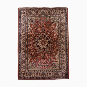 Oriental Rug with Cream, Blue, Red and Pink