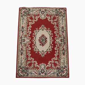 Oriental Rug with Red-Beige and Green