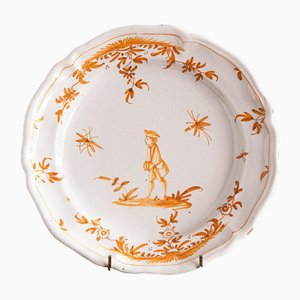 Faience Ochre Plate from Orzilhac, 1770s