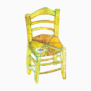 Csilla Bondor, Van Gogh's Chair, anni 2020, Olio su tavola