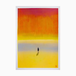 Gozo, Solitary Journey, 2024, Acrylic on Paper