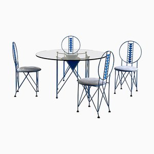 Midway 2 Chairs & Table Set attributed to Frank Lloyd Wright, 1960s, Set of 5