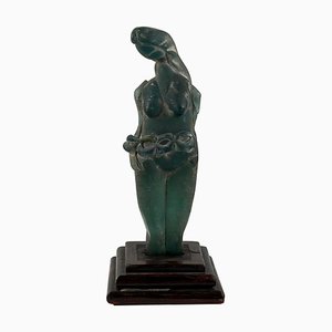 Etched Murano Glass Womans Sculpture by Archimede Seguso, 1930s