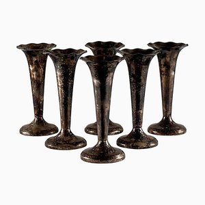 Gio Ponti zugeschriebene versilberte Soliflores für Fratelli Calderoni, Italien, 1960er, 6 . Set