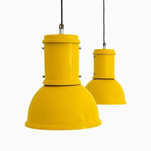 Bauhaus Industrial Metal Ceiling Lamp from Fontana Arte, 1970s