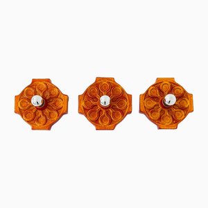 German Fat Lava Ceramic Sconce from Hustadt Leuchten, 1970s