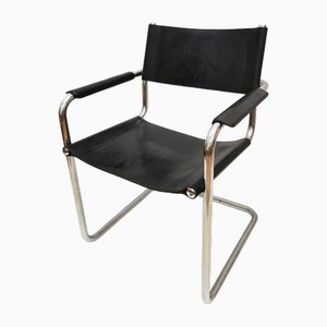 Chaise de Bureau Modèle MG5 Centro Studi Noire par Mart Stam & Marcel Breuer, 1970s