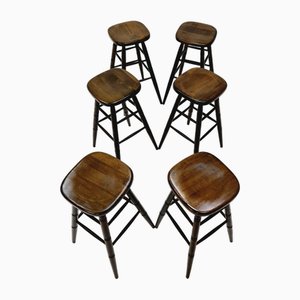 Mid-Century Modern German Bar Stool in Wood, 1950s