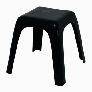 Petit Tabouret Vintage Noir par Achille Castiglioni, 1970s