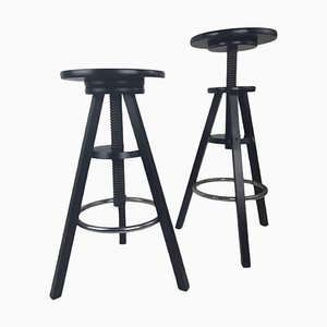 Vintage Black Bar Stool from Ikea, 1990s