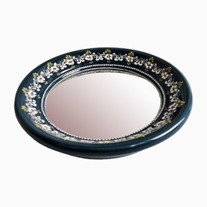Art Deco Ceramic Wall Mirror by Gmundner Keramik, 1970s