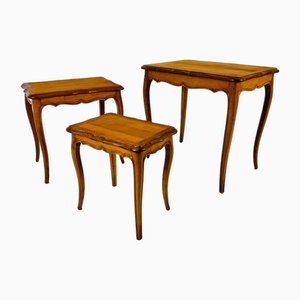 Vintage French Nesting Tables, 1930s, Set of 3