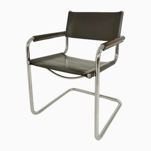 Chaise de Bureau Bauhaus Grise par Mart Stam & Marcel Breuer pour Fasem, 1980s