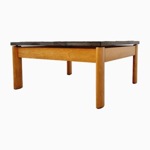 Danish Oak and Stone Coffee Table, 1960s