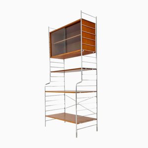 Free Standing String Shelf-System with Cabinet in Teak from WHB Germany, 1950s