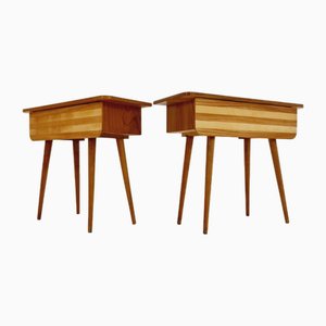 Mid-Century German Beech Bedside Tables from Verralux, 1960s, Set of 2