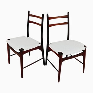 Set of German Teak & Teddy Fabric Dining Chairs by Georg Leowald for Wilkhan 1960s