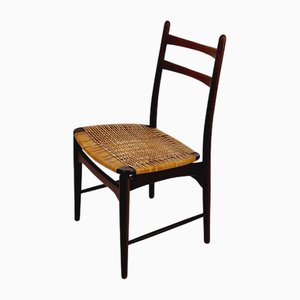Chaise de Salle à Manger en Teck et Rotin par Georg Leowald pour Wilkhan, Allemagne, 1960s