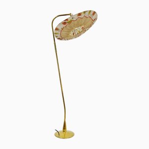 Mid-Century German Arc Floor Lamp in Brass, 1960s