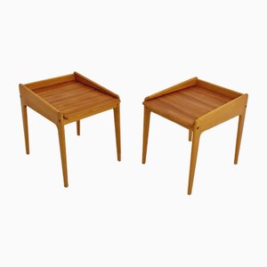 Mid-Century Danish Teak and Oak Side Tables from Kurt Østervig, 1960s