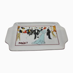Large Art Nouveau French Empty Pocket Maxims De Paris in Ceramic, 1980s