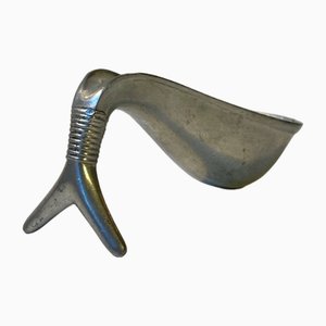 Repose-Pipe Baleine Art Déco Vintage en Étain par Just Andersen, 1930s