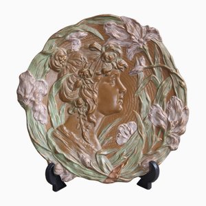 Décoration en Céramique par Ernst Wahlis, 1890s