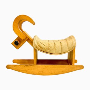 Billy Goat à Bascule Mid-Century en Bois, 1960s
