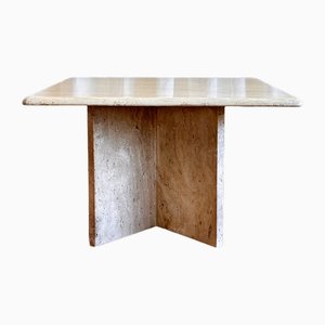 Table Basse Vintage en Travertin, Italie, 1970s
