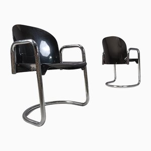 Sedie da pranzo Dialogo di Tobia Scarpa per B&B Italia, anni '70, set di 2