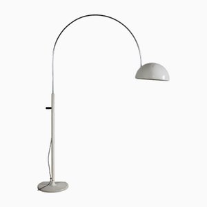 Italian Coupè Floor Lamp in White Lacquered Metal by Joe Colombo for Oluce, 1960s