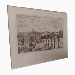 James Ensor, Les Toits a Ostende, 1908, grabado