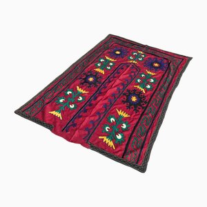 Arazzo Suzani vintage fatto a mano per Boho Decors, anni '80