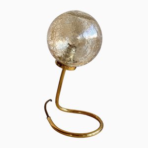 Mid-Century Crackle Glass Table Lamp, 1970s