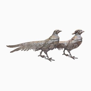 Figuras de pavo real japonesas, años 50. Juego de 2