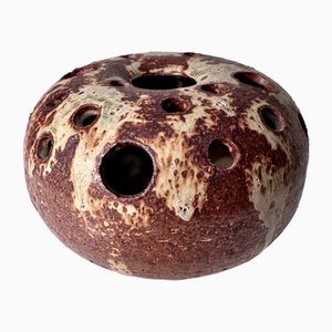 Vase Studio Art en Céramique Vernie Brutaliste par Søren Visby, 1970s